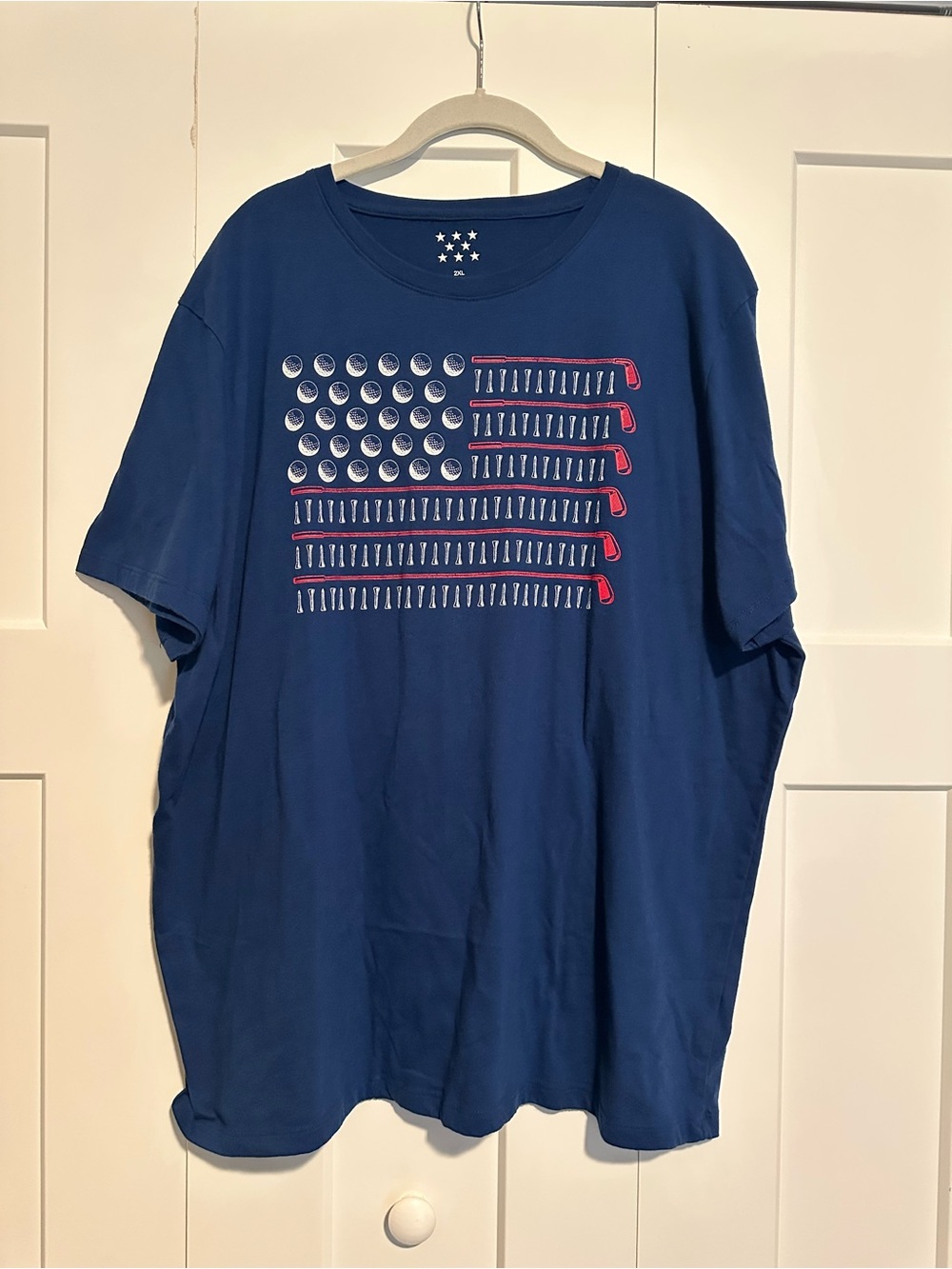 Blue Golf Flag Graphic Tee